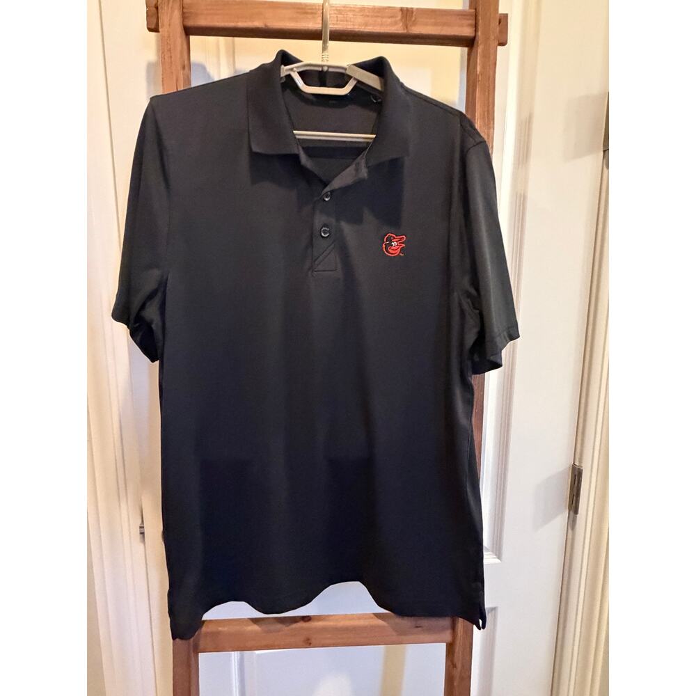 Cutter & Buck Baltimore Orioles Polo Shirt black Men’s Med MLB Golf Performance